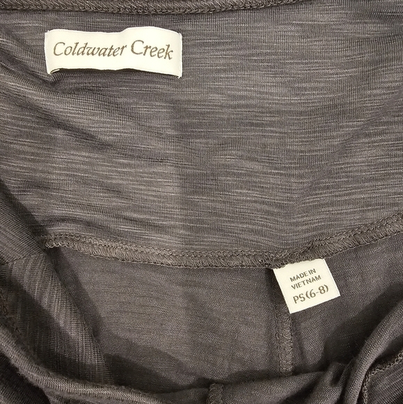 Coldwater Creek Gray Flowy Knit Flare Skirt Pull On Size PS 6-8 - Picture 7 of 8